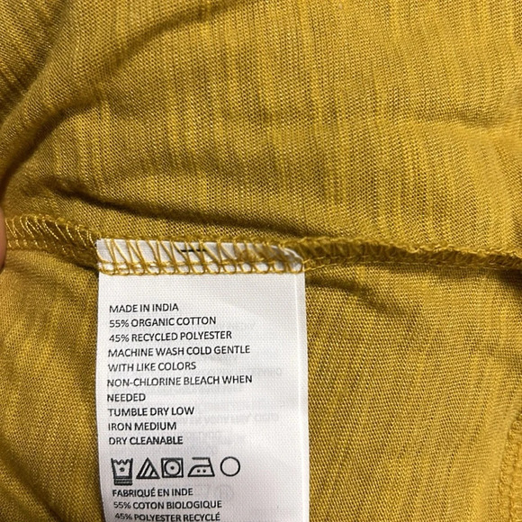 Prana Women Abbott Pass Mustard Yellow Square Neck Crocheted Top Tank Large NWT - Picture 10 of 10